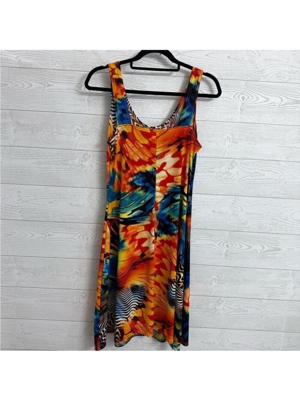 Sophie A Women’s Multi-Colored Tank Midi Dress. Size M - Picture 2 of 6